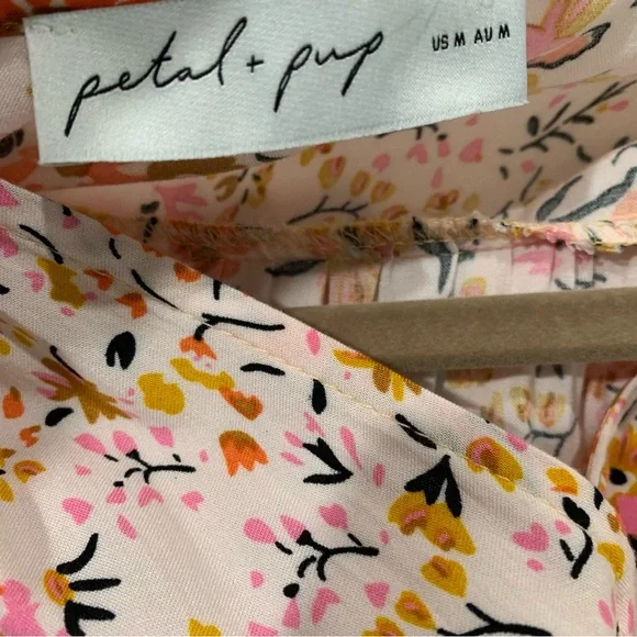 Petal And Pup Kelda Floral Midi Dress Cottage Core Prairie Boho size Medium - Picture 7 of 8